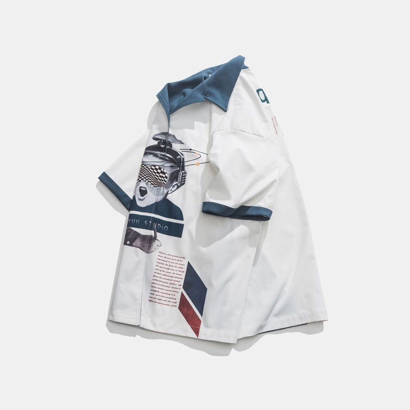 Men & Women Trendy Retro Hip Hop Street Kids Printed Short Sleeve