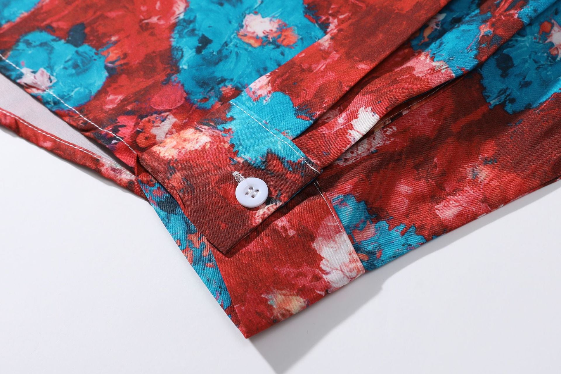 Tie-dye Oil Painting Shirt Women Trend Hong Kong Style Bf Loose Men